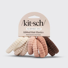 Load image into Gallery viewer, Ribbed Blush Hair Elastics