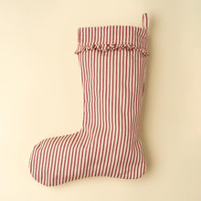 Load image into Gallery viewer, Red Ticking Stripe Stocking