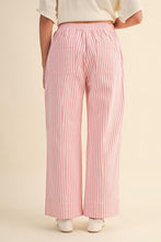 Load image into Gallery viewer, Pink Stripe Daisy Drawstring Pants