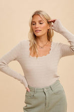 Load image into Gallery viewer, Shelly Scalloped Knit Top