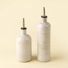 Load image into Gallery viewer, Rustic White Stoneware Olive Oil Cruet