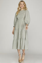 Load image into Gallery viewer, Sadie Olive Striped Dress