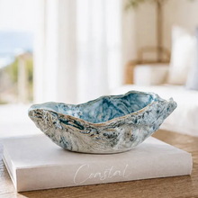 Load image into Gallery viewer, Blue Wash Open Oyster Shell