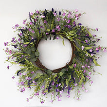 Load image into Gallery viewer, Purple Flowers Wreath