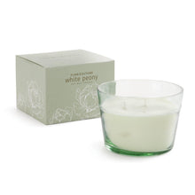 Load image into Gallery viewer, White Peony Glass Soy Candle