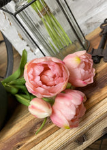 Load image into Gallery viewer, 15" Pink Fresh Touch Peony Tulip Bundle