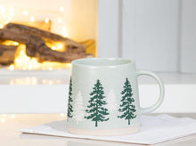 Load image into Gallery viewer, Pine Trees Wide Base Mug