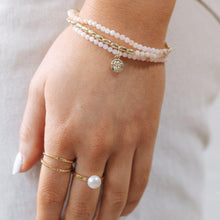 Load image into Gallery viewer, Pink Opal Baby Bee Bracelet