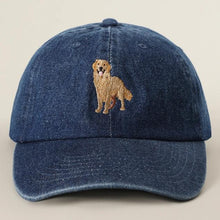 Load image into Gallery viewer, Golden Retriever Embroidered Denim Cap