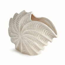 Load image into Gallery viewer, Cream Nautilus Shell Vase