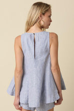 Load image into Gallery viewer, Kenzy Linen Sleeveless Peplum Top