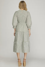 Load image into Gallery viewer, Sadie Olive Striped Dress
