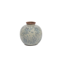 Load image into Gallery viewer, Blue Floral Round Vase