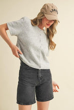 Load image into Gallery viewer, Heather Grey Short Sleeve Cardigan