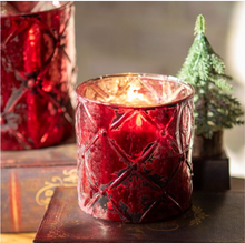 Load image into Gallery viewer, Distressed Red Check Votive