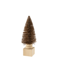 Load image into Gallery viewer, Brown Sisal Bottle Brush Tree on Base