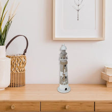 Load image into Gallery viewer, Wooden Lighthouse Whitewash