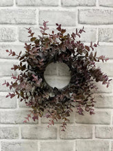 Load image into Gallery viewer, Burgundy Eucalyptus Candle Ring