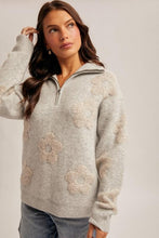 Load image into Gallery viewer, Grey Mia Half Zip-Up Sweater