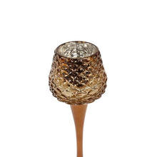 Load image into Gallery viewer, Bronze Pinecone Textured Glass T-light Holder