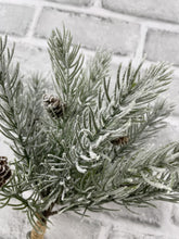 Load image into Gallery viewer, 12" Snow Pine Pick