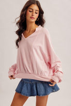 Load image into Gallery viewer, Pink Penelope Waffle Oversized Terry Top