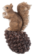 Load image into Gallery viewer, Squirrel on Pinecone Figurine