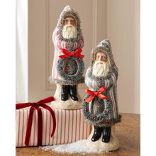 Load image into Gallery viewer, Yuletide Stripe Nostalgic Santa Figurine