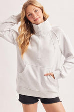 Load image into Gallery viewer, Heather Grey Quarter-Zip Pullover