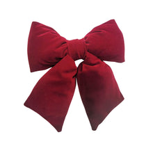 Load image into Gallery viewer, Velvet Red Puff Bow