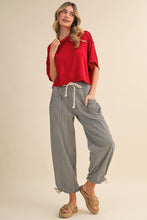 Load image into Gallery viewer, Black Stripe Parachute Pants