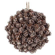 Load image into Gallery viewer, Snowy Pinecone Ball Ornament