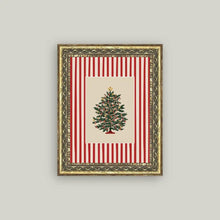 Load image into Gallery viewer, Peppermint Stripe Tree Framed Art