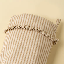 Load image into Gallery viewer, Beige Ticking Stripe Stocking
