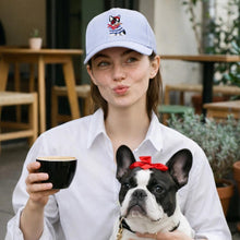 Load image into Gallery viewer, French Bulldog Stripe Trucker Hat