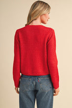 Load image into Gallery viewer, Red Sweater Cardigan