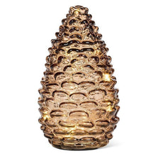 Load image into Gallery viewer, Amber Glass LED Pinecone