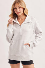 Load image into Gallery viewer, Heather Grey Quarter-Zip Pullover