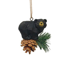 Load image into Gallery viewer, Black Woodland Bear Ornament
