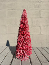 Load image into Gallery viewer, Red Snowy Bottle Brush Tree Round