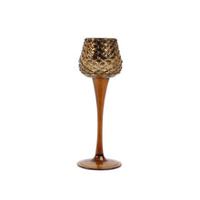 Load image into Gallery viewer, Bronze Pinecone Textured Glass T-light Holder