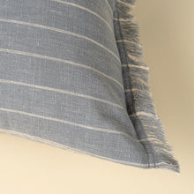 Load image into Gallery viewer, Handloom Stripe Pillow Slate