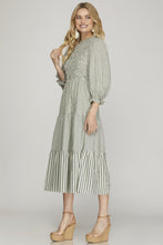 Load image into Gallery viewer, Sadie Olive Striped Dress