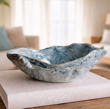 Load image into Gallery viewer, Blue Wash Open Oyster Shell