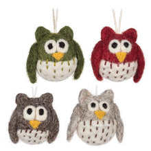 Load image into Gallery viewer, Mini Felt Owl Ornament
