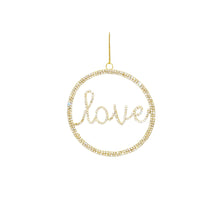 Load image into Gallery viewer, Gold Love Gem Ornament