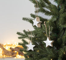 Load image into Gallery viewer, White Thick Star Ornament