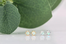 Load image into Gallery viewer, Micro Dot Opal Studs