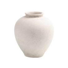 Load image into Gallery viewer, Tapered Off-White Terracotta Vase