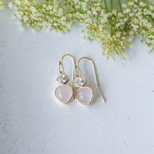 Load image into Gallery viewer, Rose Quartz Tasia Earrings